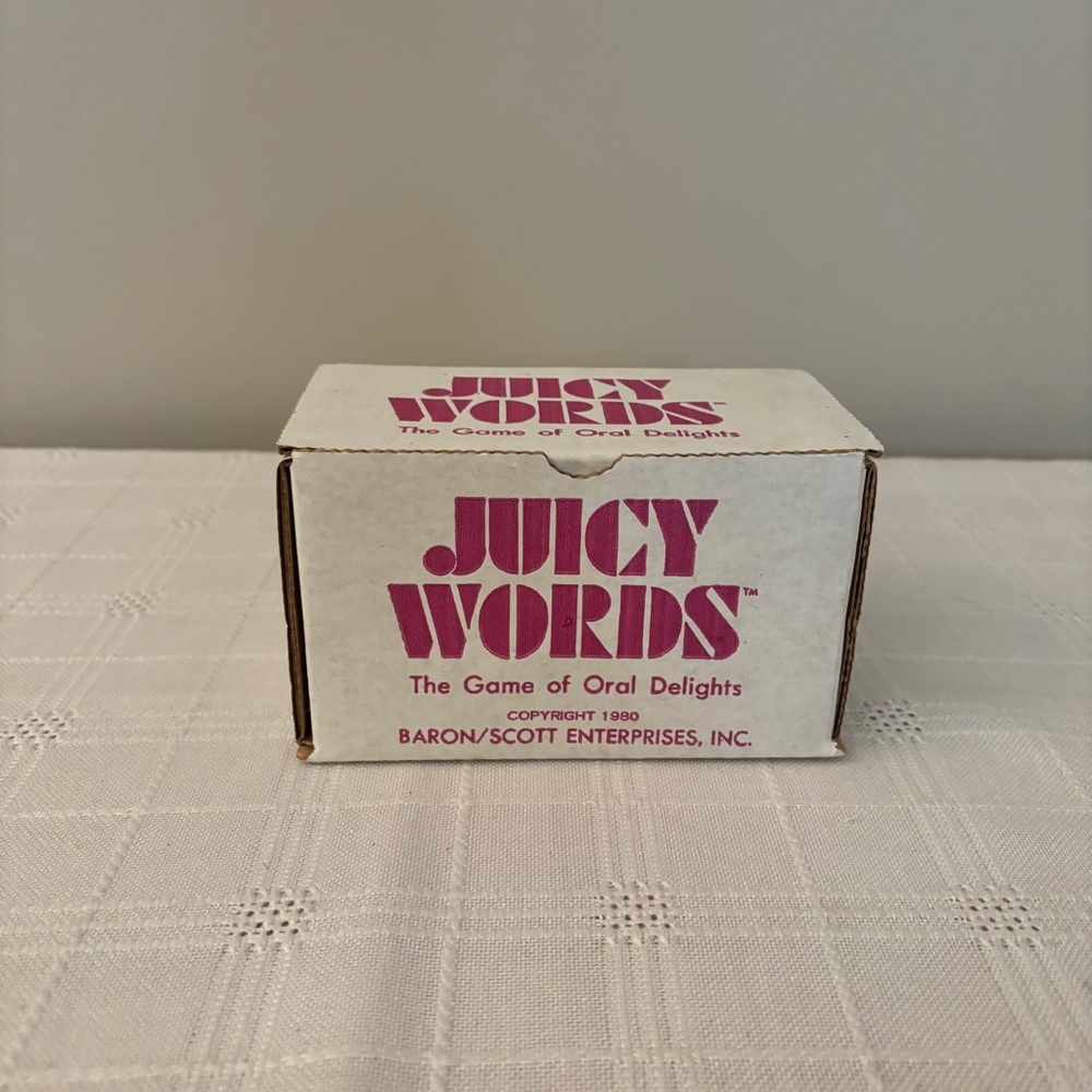 Vintage 1980s Adult Dice Word Game Juicy Dirty Words
